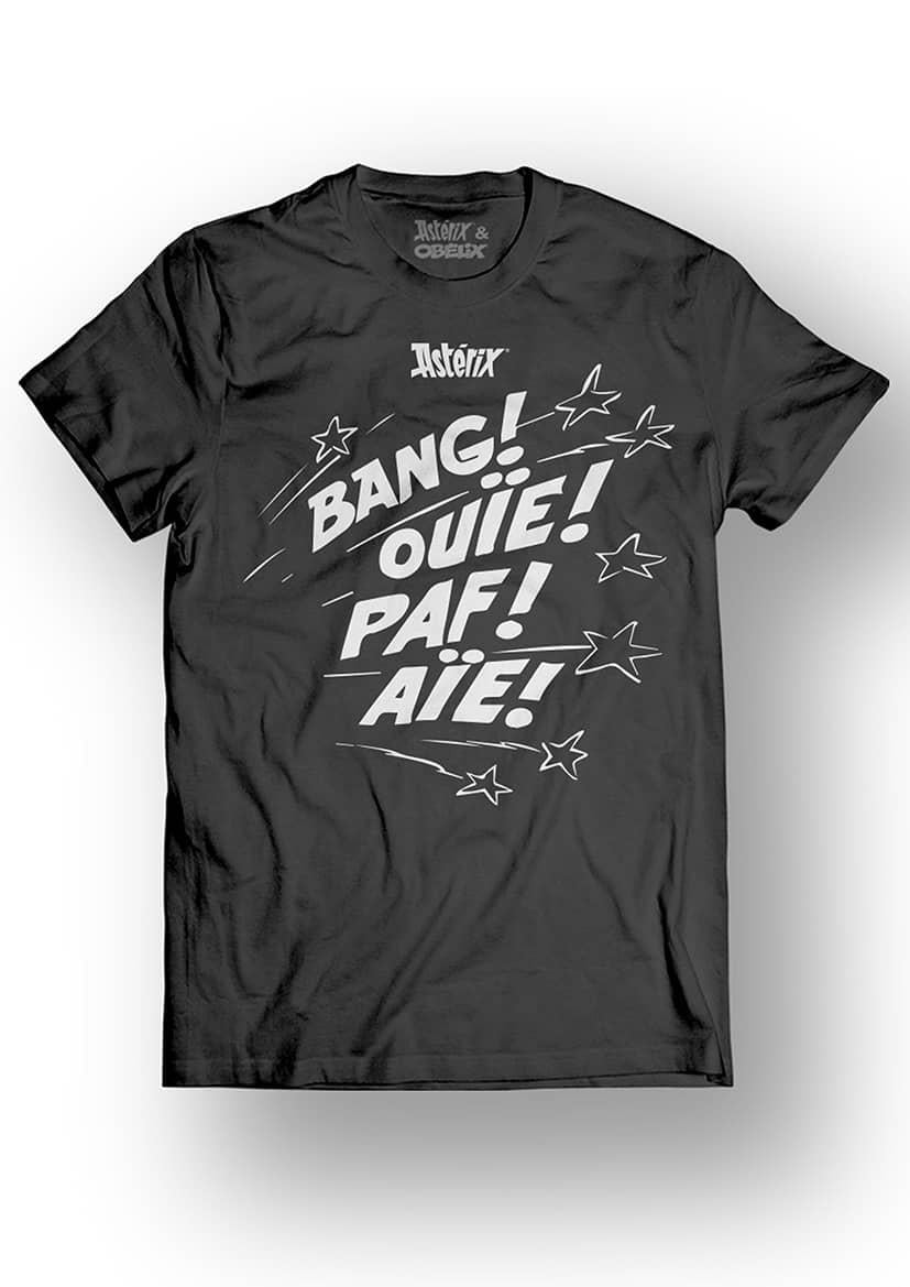 ASTERIX & OBELIX - T-Shirt - Bang! Ouie! Paf! Aie! - Black (XL)