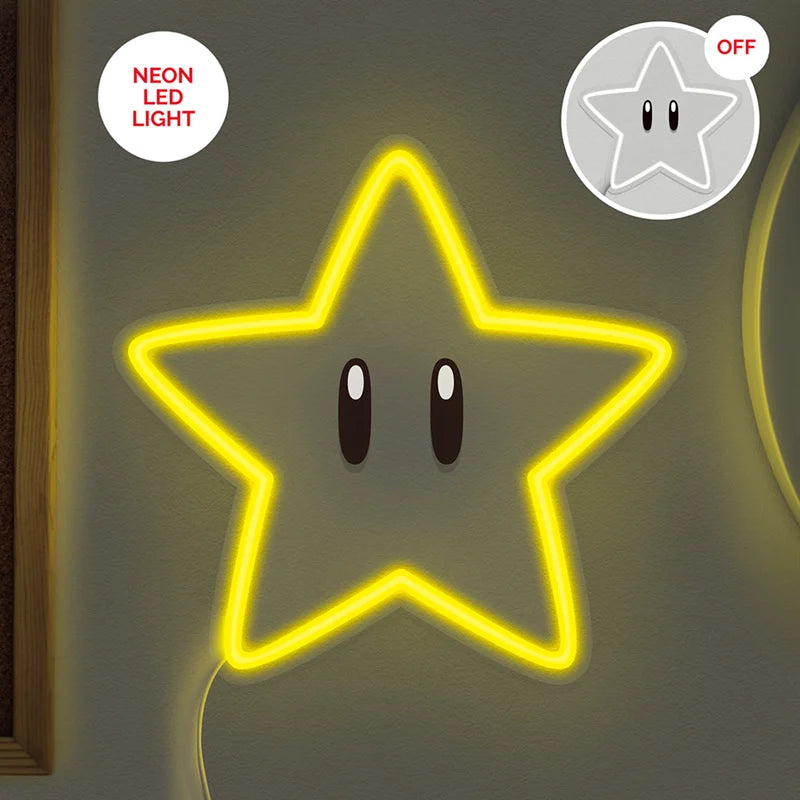 SUPER MARIO - Star - Wall Mountable LED Neon Light