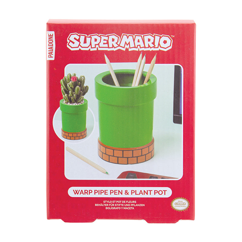 SUPER MARIO - Tuyau - Pot à plantes et à stylos