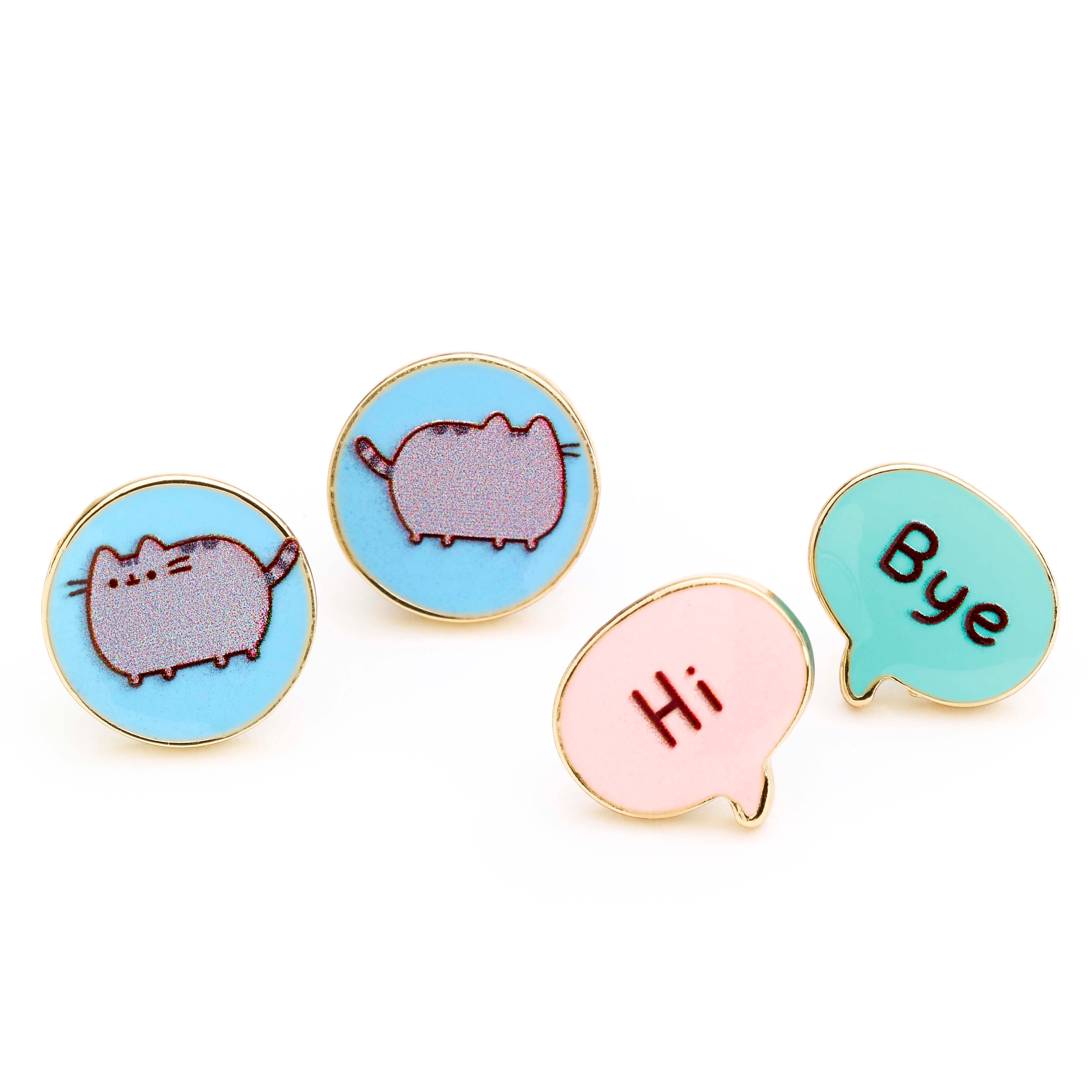PUSHEEN - Hi & Bye - 2 Stud Earring Set