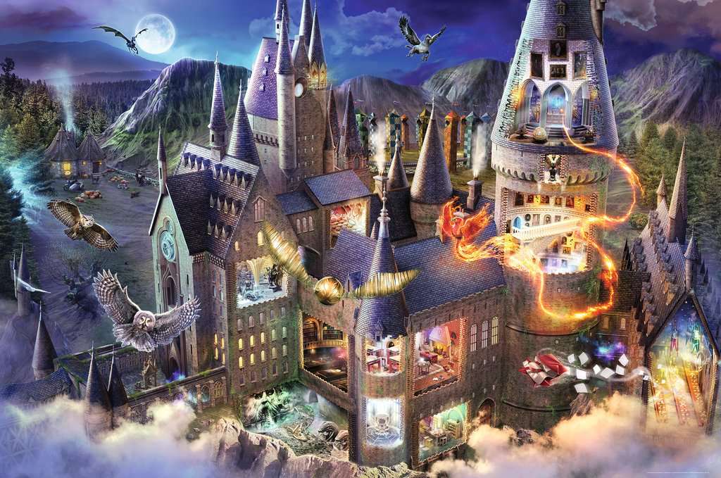 HARRY POTTER - View of Hogwarts castle - Puzzle 3000pcs