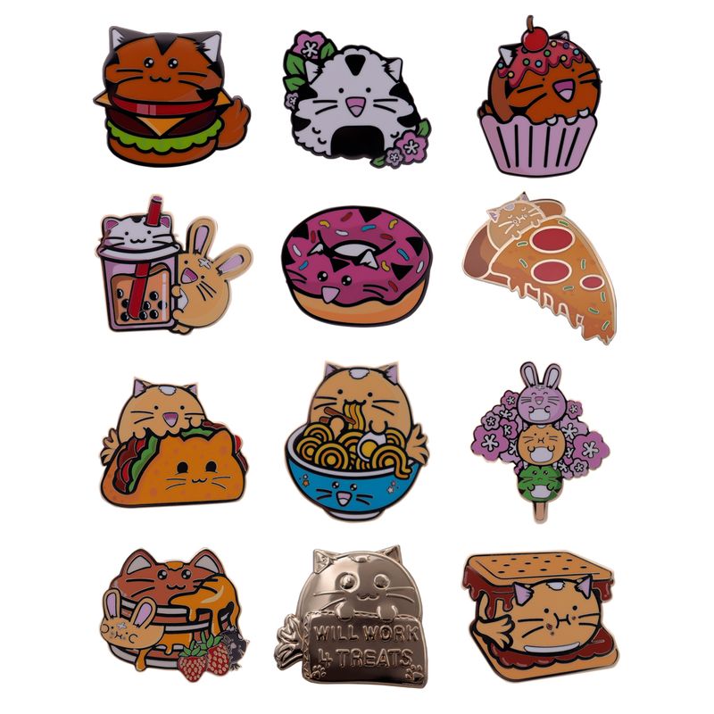 FUZZBALLS - Mystery Box of 12 Pin Badge