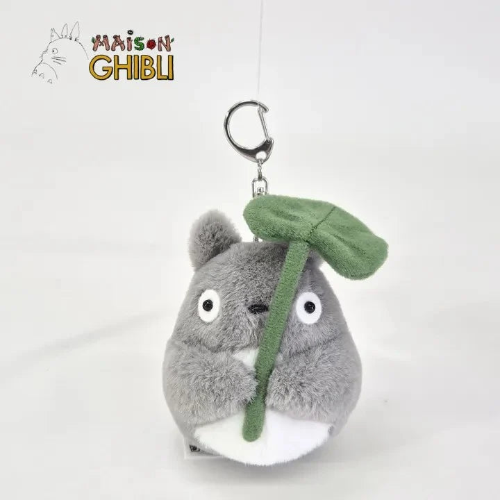 MY NEIGHBOR TOTORO - Gray Totoro leaf - Plush Keychain Nakayoshi