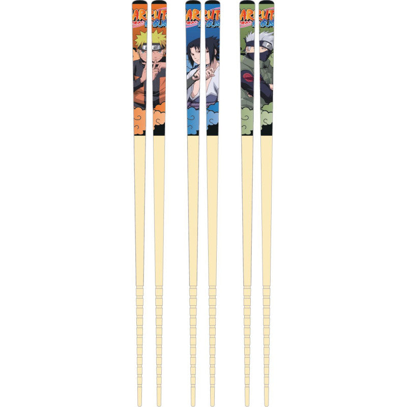 NARUTO - Team 7 - 3 pairs bamboo chopsticks set