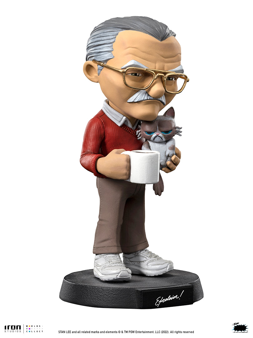 MARVEL - Stan Lee with Grumpy Cat - Figurine Mini Co. 15cm