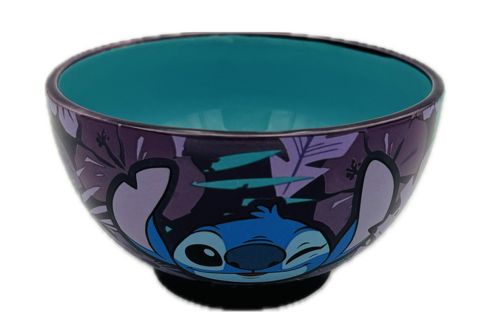 STITCH - Purple Flower - Ceramic Bowl in Gift Box - 600ml