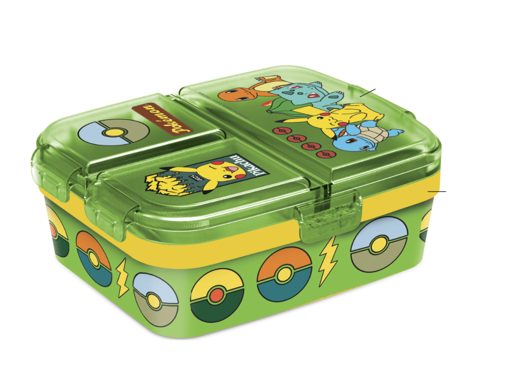 POKEMON - A wild Pikachu - Lunch Box multi compartment