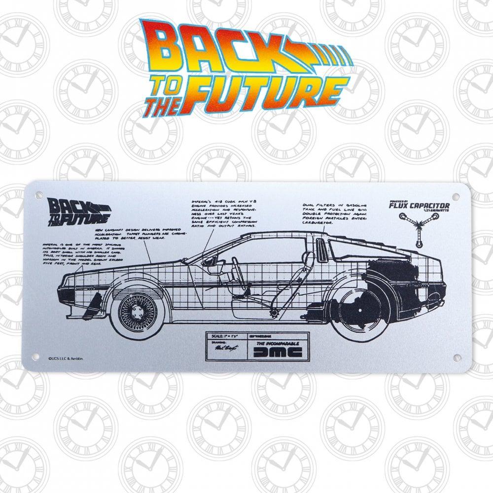 BACK TO THE FUTURE - Metal Schematic Plate
