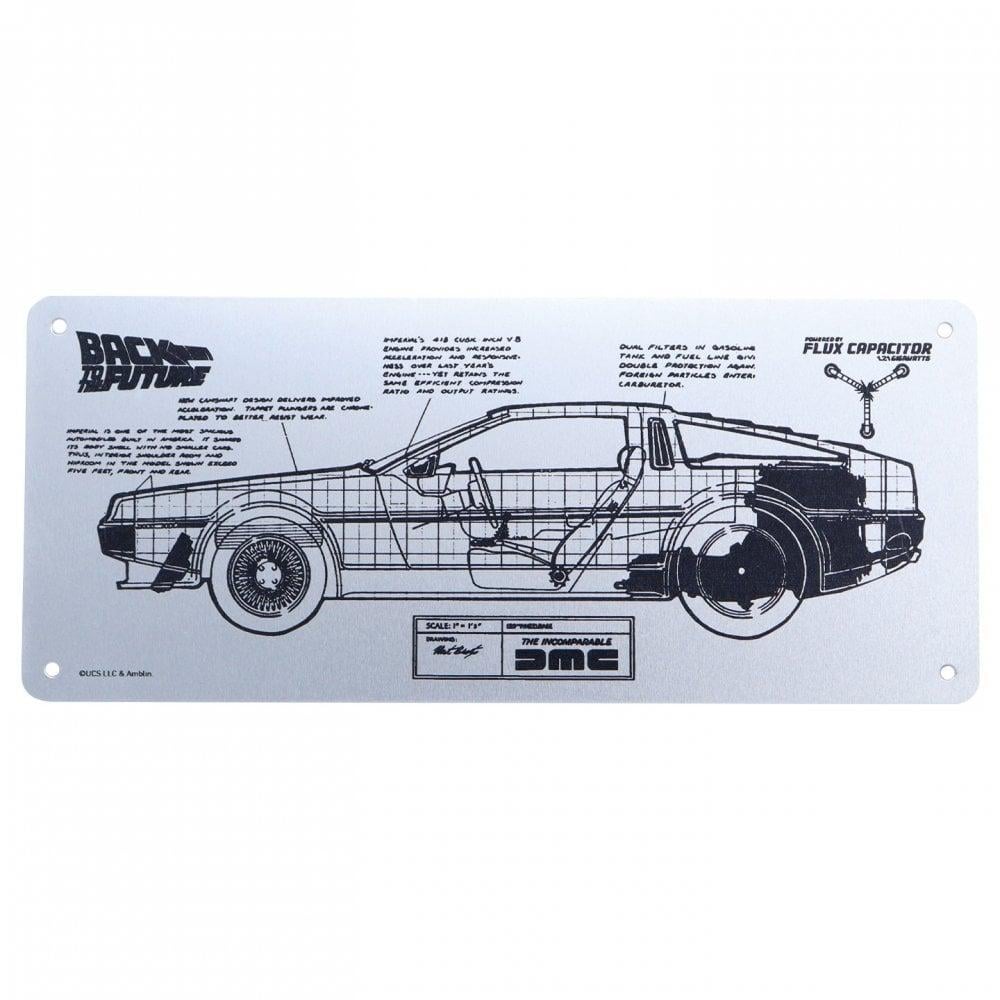BACK TO THE FUTURE - Metal Schematic Plate