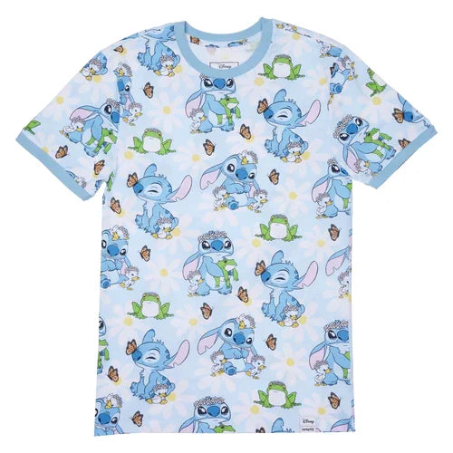 LILO AND STITCH - Springtime Stitch - T-Shirt Unisex Loungefly (XXL)