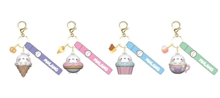 MOLANG - Snack Times Series - Assortiment 9 Keychain 5cm Blind Box