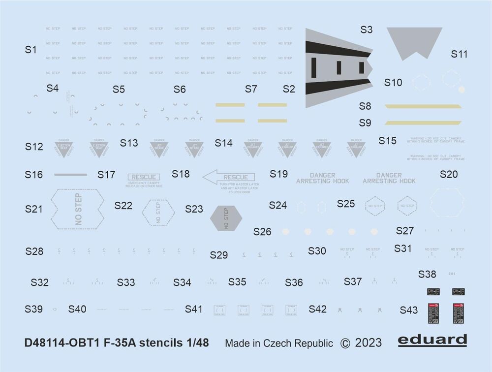 F-35A stencils 1/48