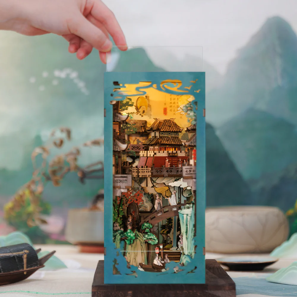 BOOK NOOK KIT - DIY - Su Dongpo's Life - 280pc + LED Light