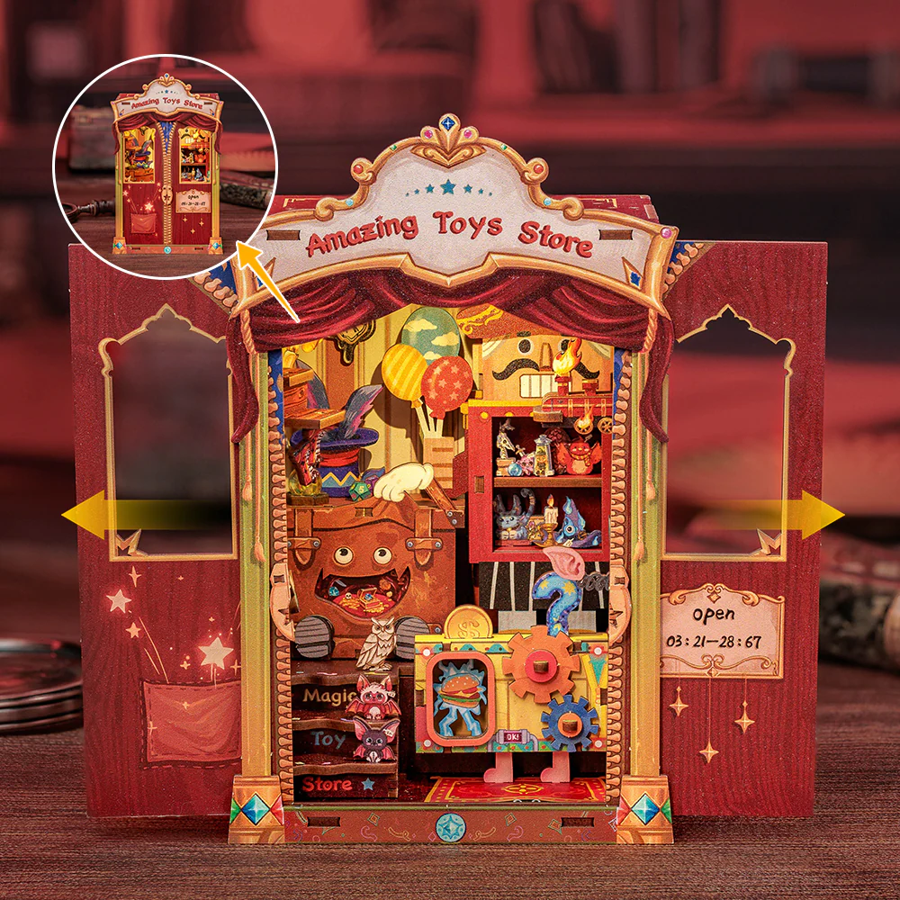BOOK NOOK KIT - DIY - Amazing Toy Store - 107pc + LED Light