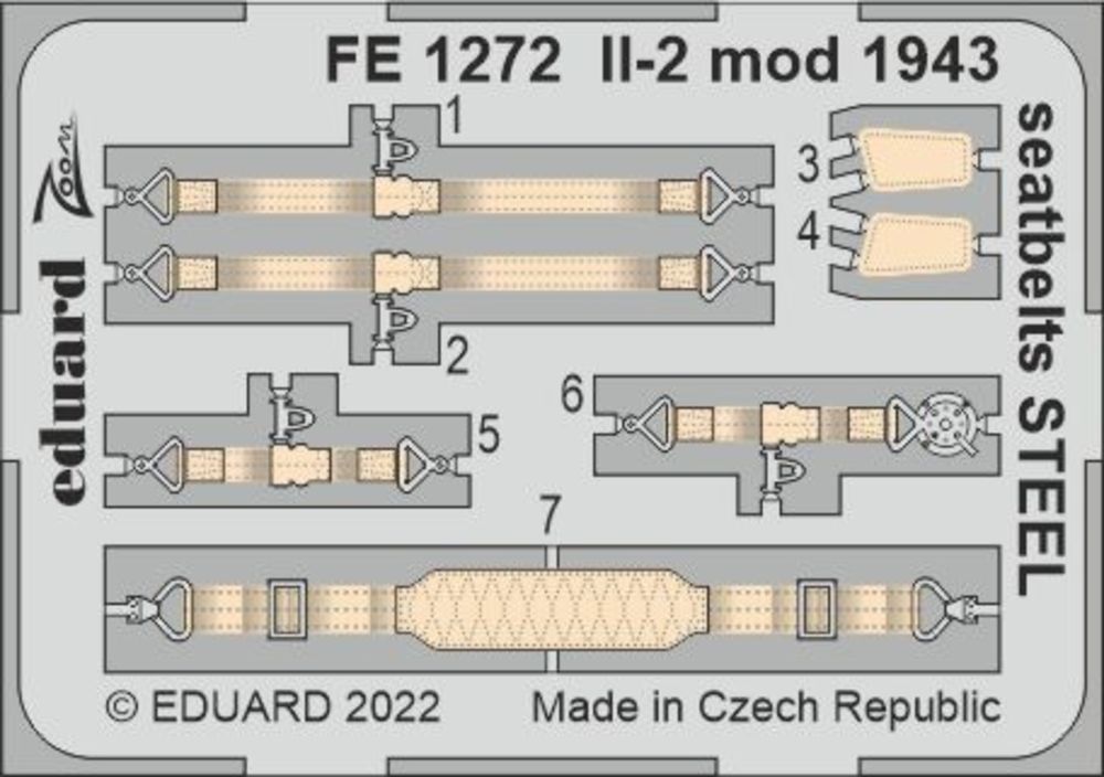 Il-2 mod. 1943 seatbelts STEEL 1/48