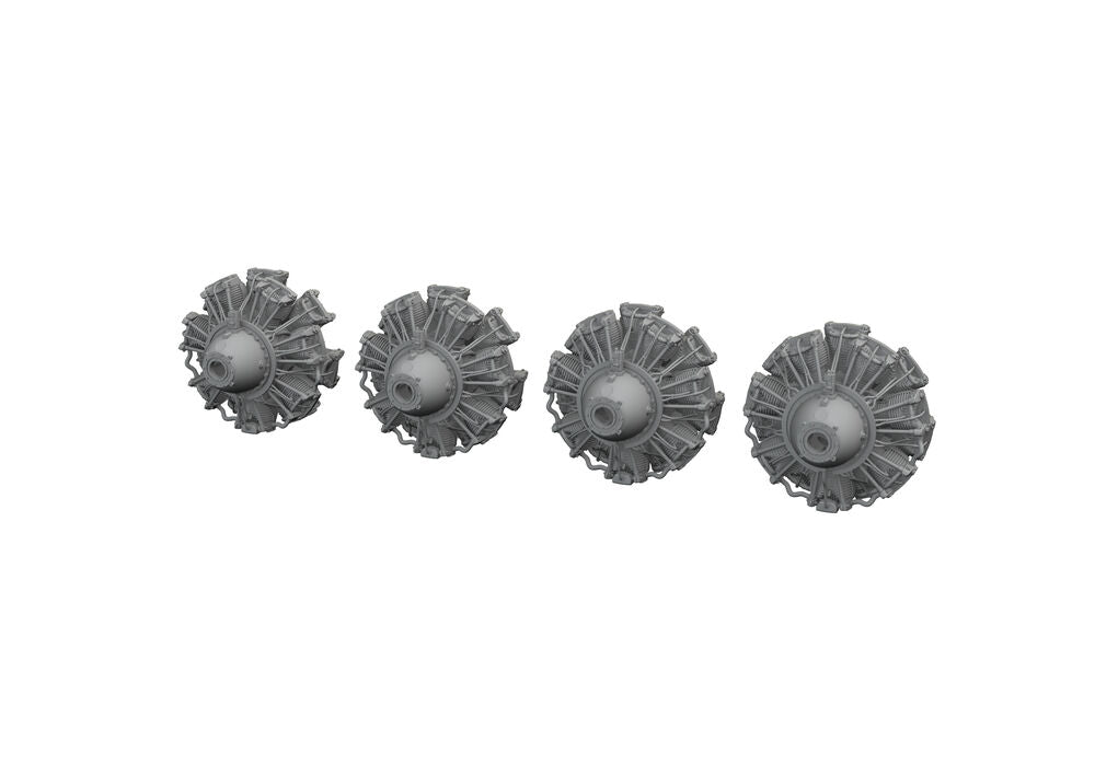 B-24J engines PRINT HOBBY BOSS