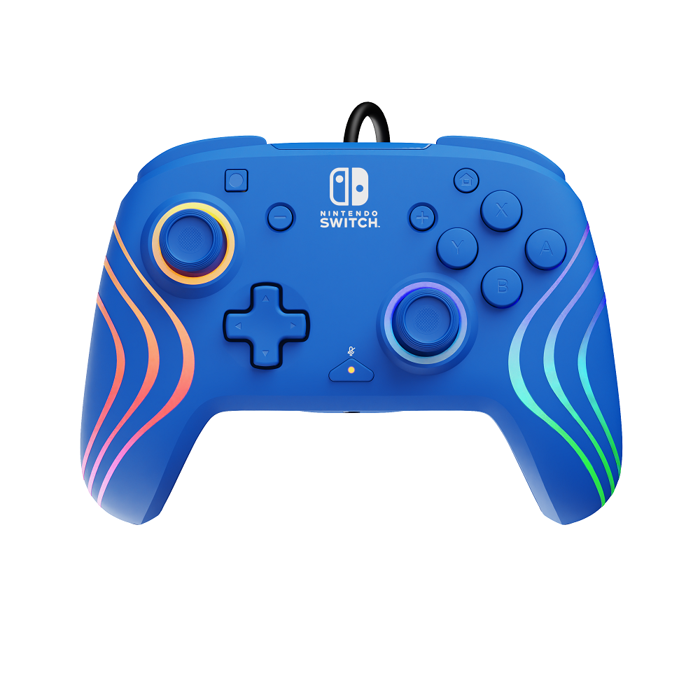 Official Switch Afterglow Wave Wired Controller - Blue