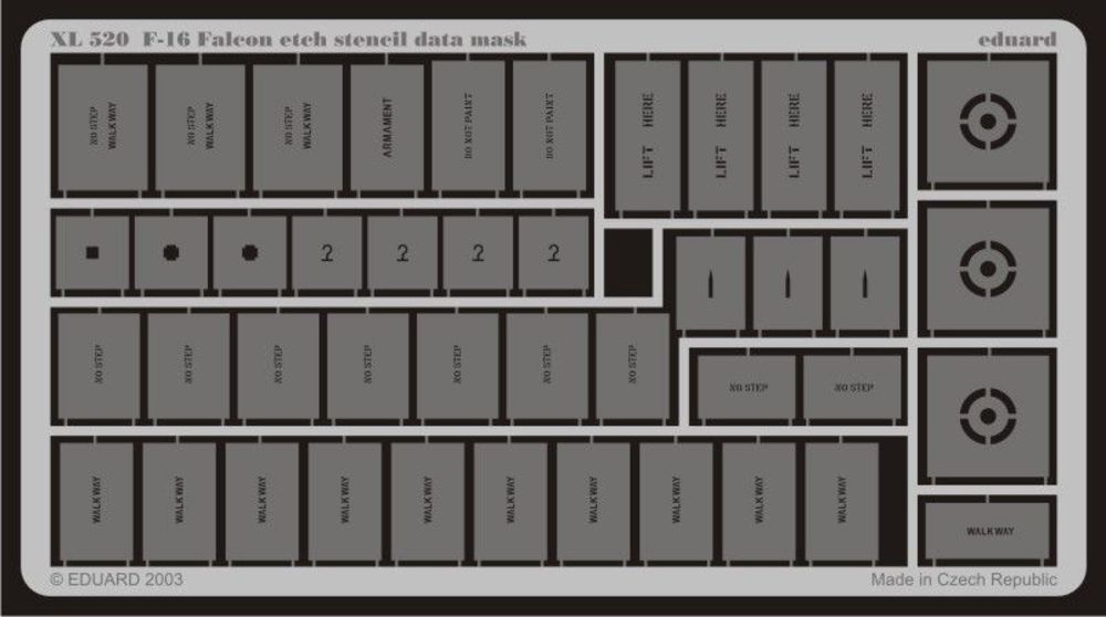 F-16 Falcon etch stencil data mask