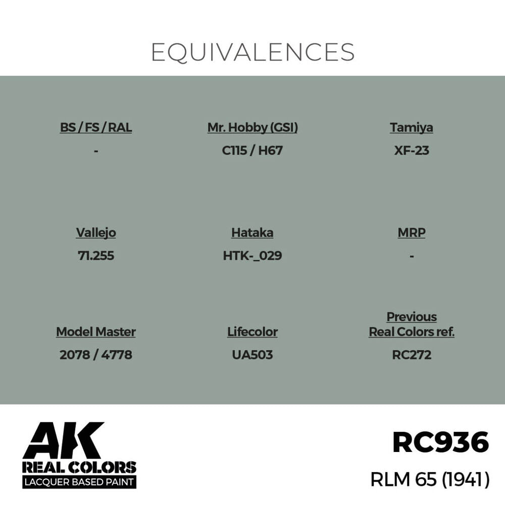 Real Colors: RLM 65 (1941) 17 ml.