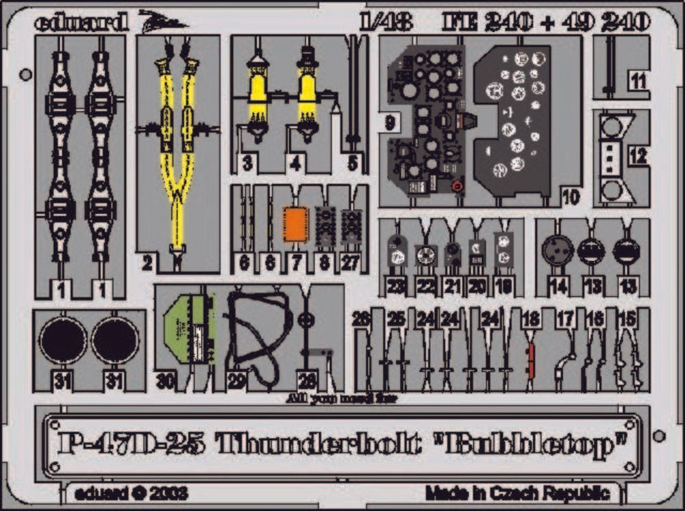 P-47D-25 Thunderbolt Bubbletop f��r Tamiya Bausatz