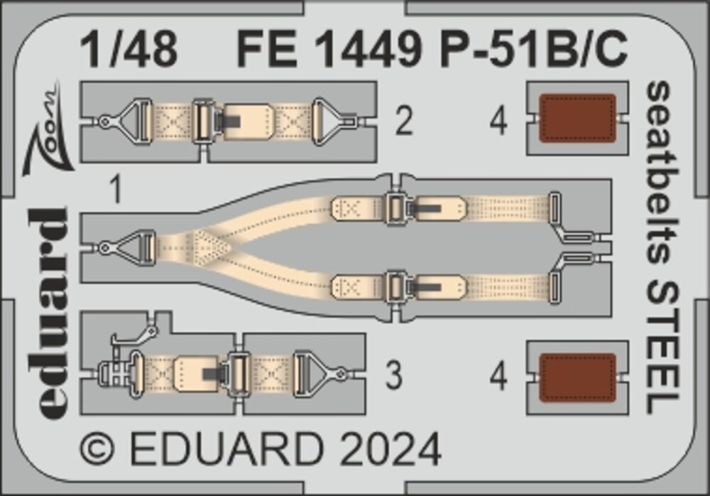 P-51B/C seatbelts STEEL EDUARD