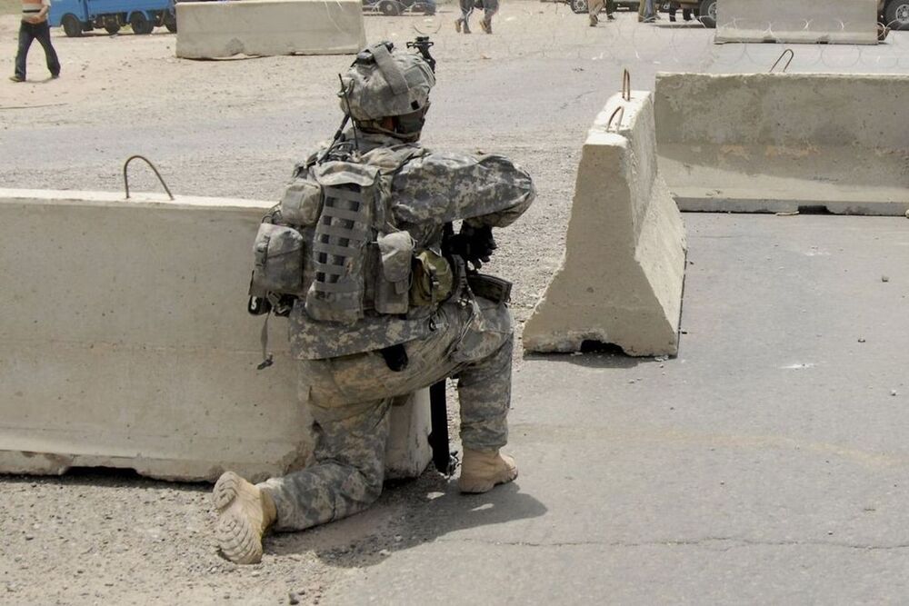 Modern concrete road barriers