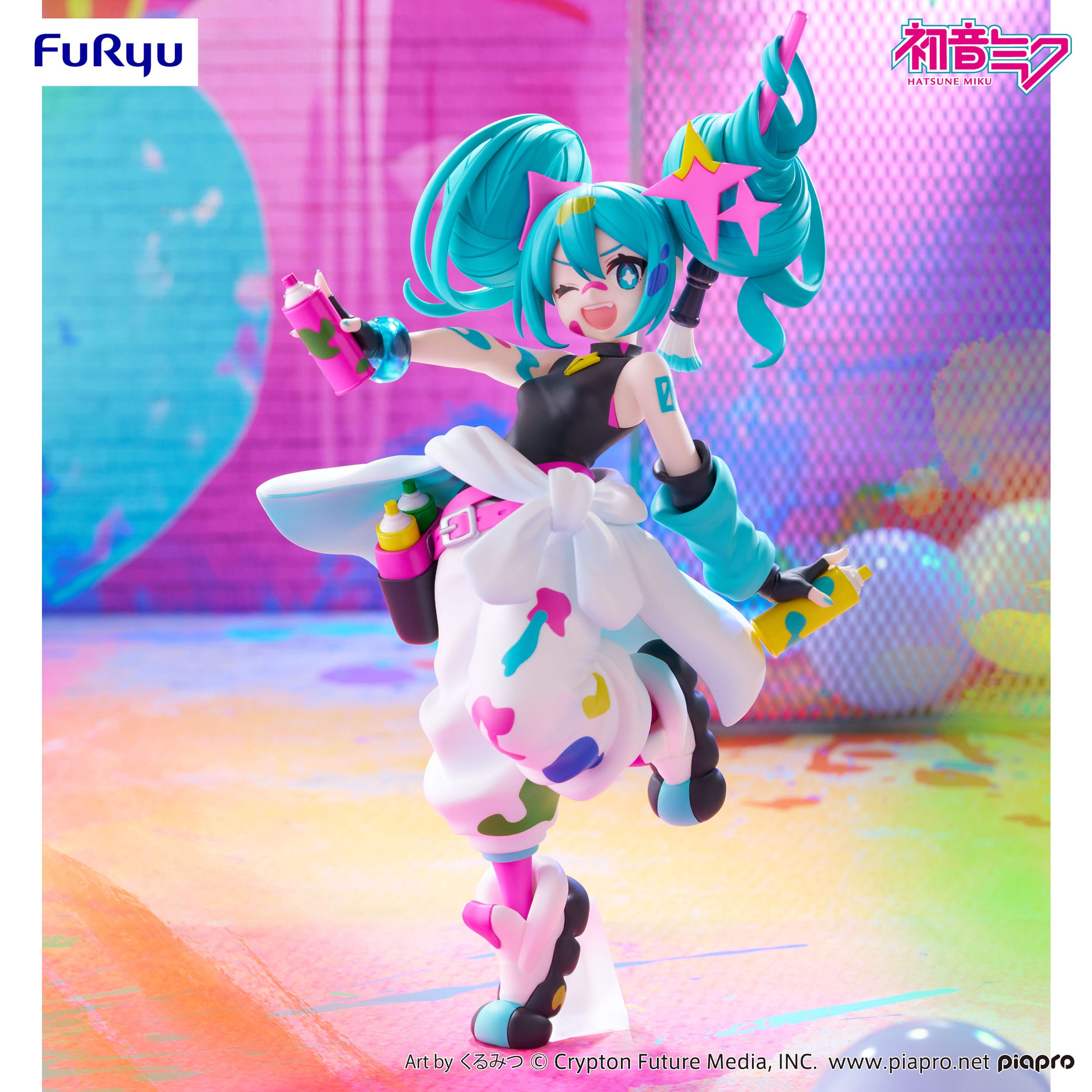 Hatsune Miku Trio-Try-iT PVC Statue Miku Paint Girl 19 cm