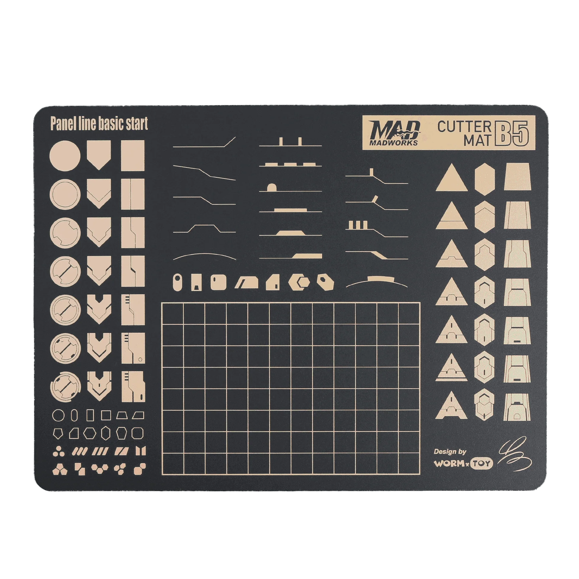 Cutting Mat for Modelers - B5 - Gunpla Panel Line