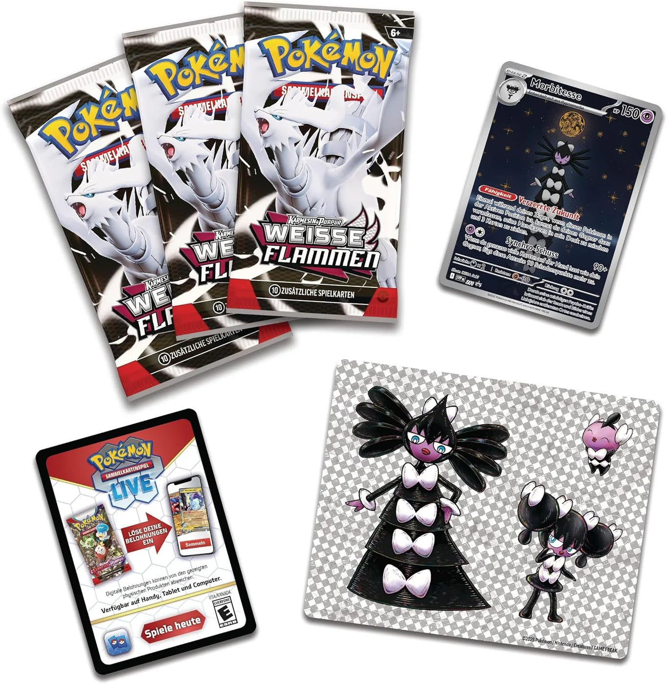Pokémon TCG Karmesin & Purpur 10.5: Weisse Flammen Tech Sticker Collection *German Version*