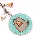 Pusheen Keychain Blue Pizza