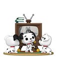One Hundred and One Dalmatians POP Moment Vinyl Figures Rolly, Patch & Lucky with TV 9 cm