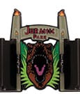 Jurassic Park Pin Badge Gates Hinged
