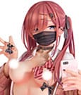 Original Character Statue 1/5 Red-Haired Gyaru-Chan Mask Ver.  Illustration by Nanamakura 29 cm