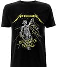 Metallica T-Shirt And Justice For All Tracks Black Size M