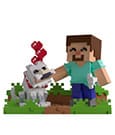 Minecraft Vinyl Figure Taming a Wolf 10 cm