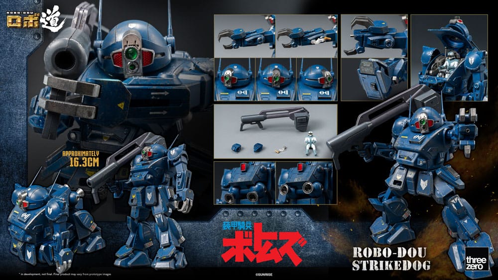 Armored Trooper Votoms Robo-Dou Action Figure Strikedog 16 cm