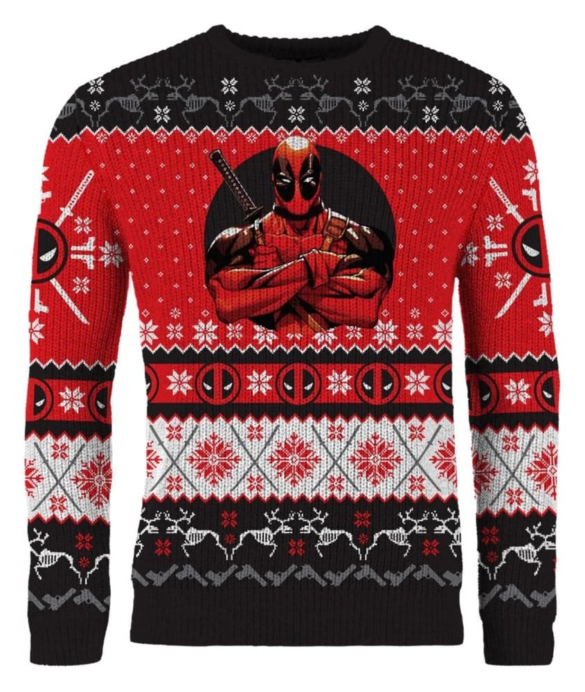 Deadpool Christmas Sweater Size XL