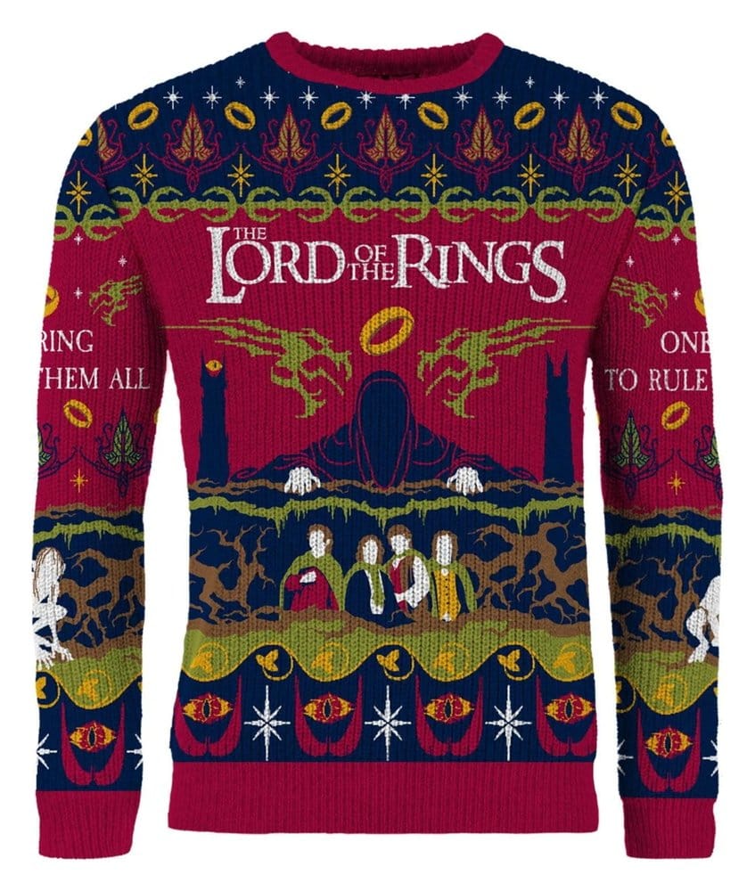 Lord Of The Rings Christmas Sweater One Sweater To Rule Them All Size XL