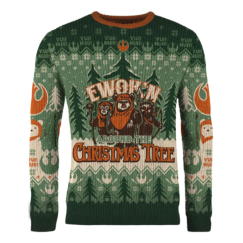 Star Wars Christmas Sweater Ewok'n around the Christmas Tree Size M