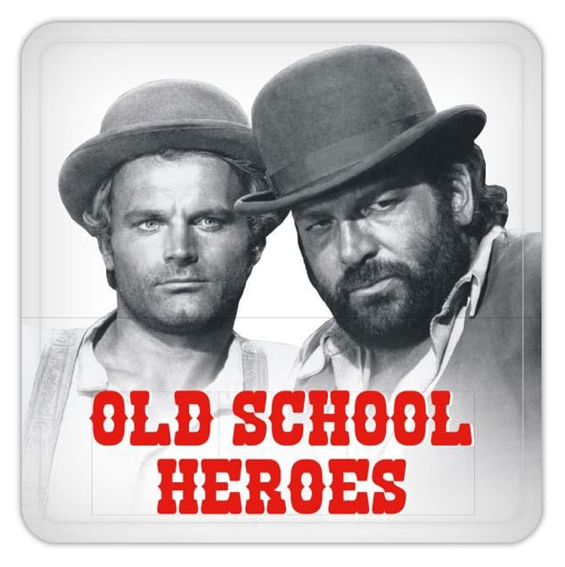 Bud Spencer & Terence Hill Tin coasters Old School Heroes 10 x 10 cm