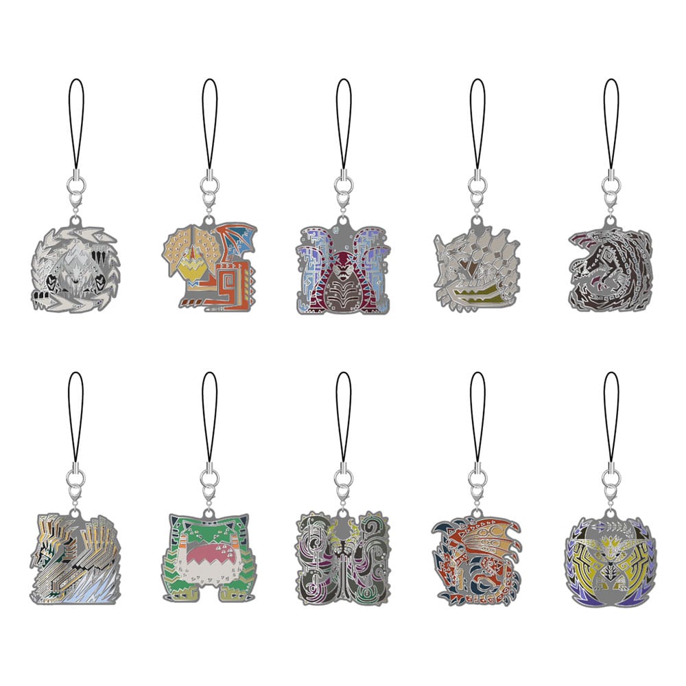 Monster Hunter Wilds Metal Keychain Monster Icon 5 cm Assortment (10)