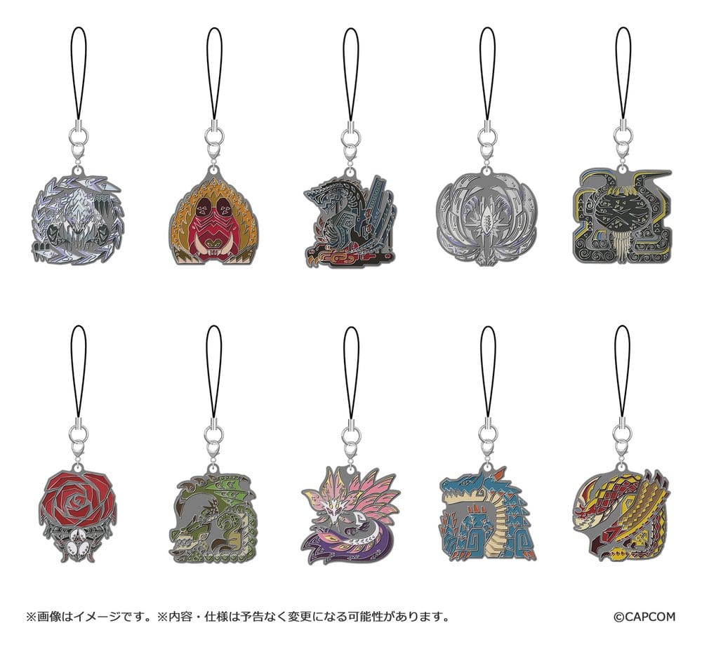 Monster Hunter Wilds Metal Keychain Monster icon Vol. 2 Blind Box Assortment (10)