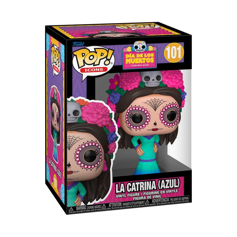 Dia de Los Muertos POP! Icons Vinyl Figure La Catrina (Azul) 9 cm