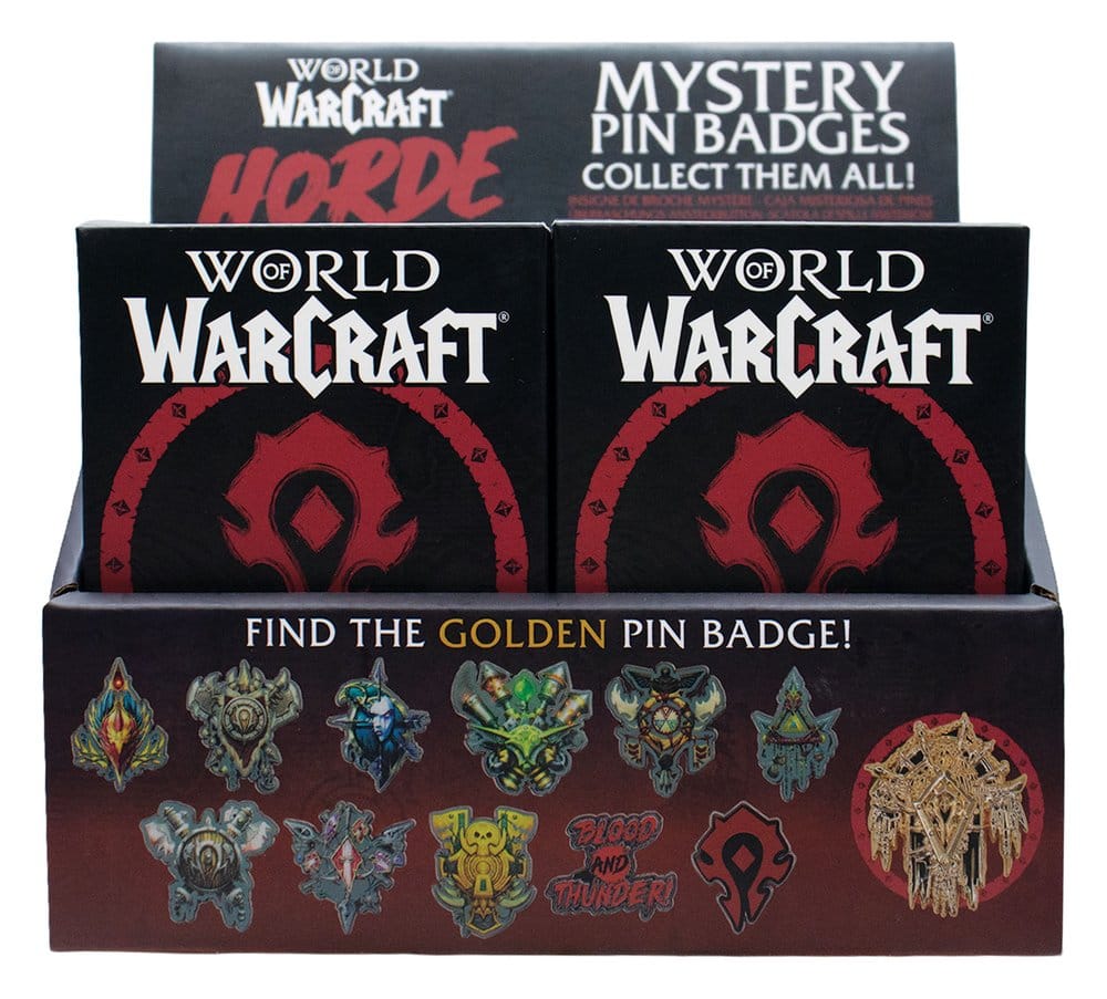 World of Warcraft Mystery Pin Badges Horde Blind Box Display (12)
