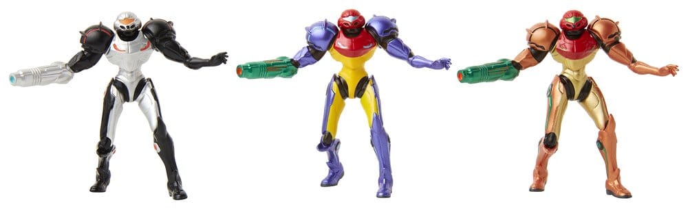 World of Nintendo Metroid Mini Figure 3-Pack Chozo Power Suits 6 cm