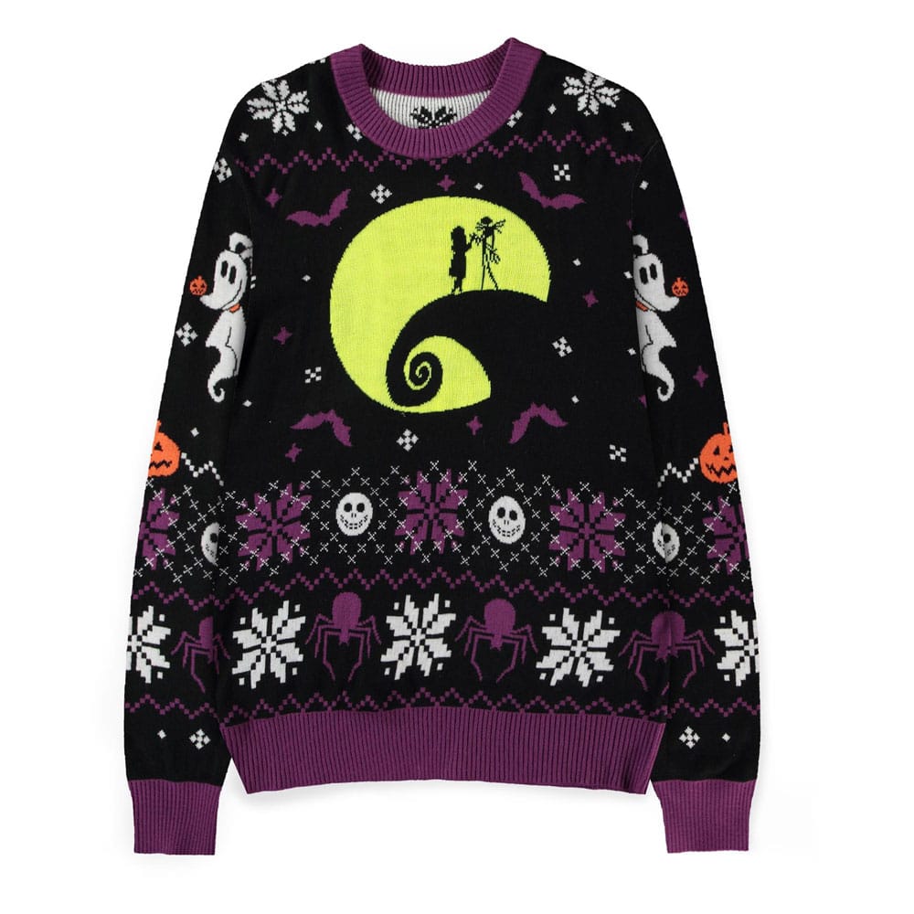 Nightmare Before Christmas Sweater Glow in the Dark (Christmas Jumper) Size L