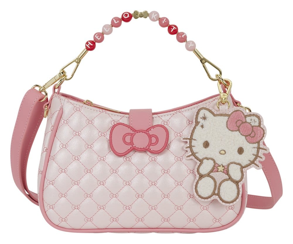 Sanrio by Loungefly Crossbody with Beaded Handle & Bag Charm Hello Kitty Quilted