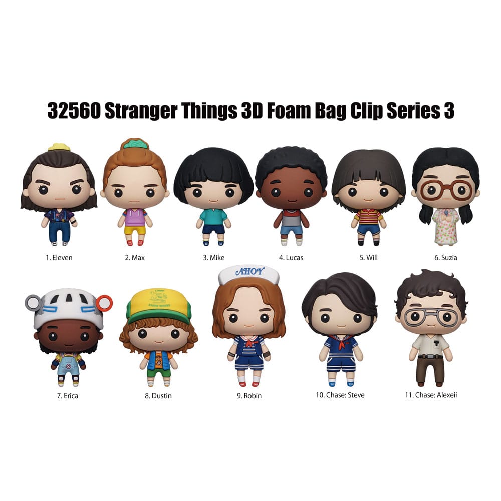 Stranger Things 3D PVC Bag Clips Series 3 Display (24)