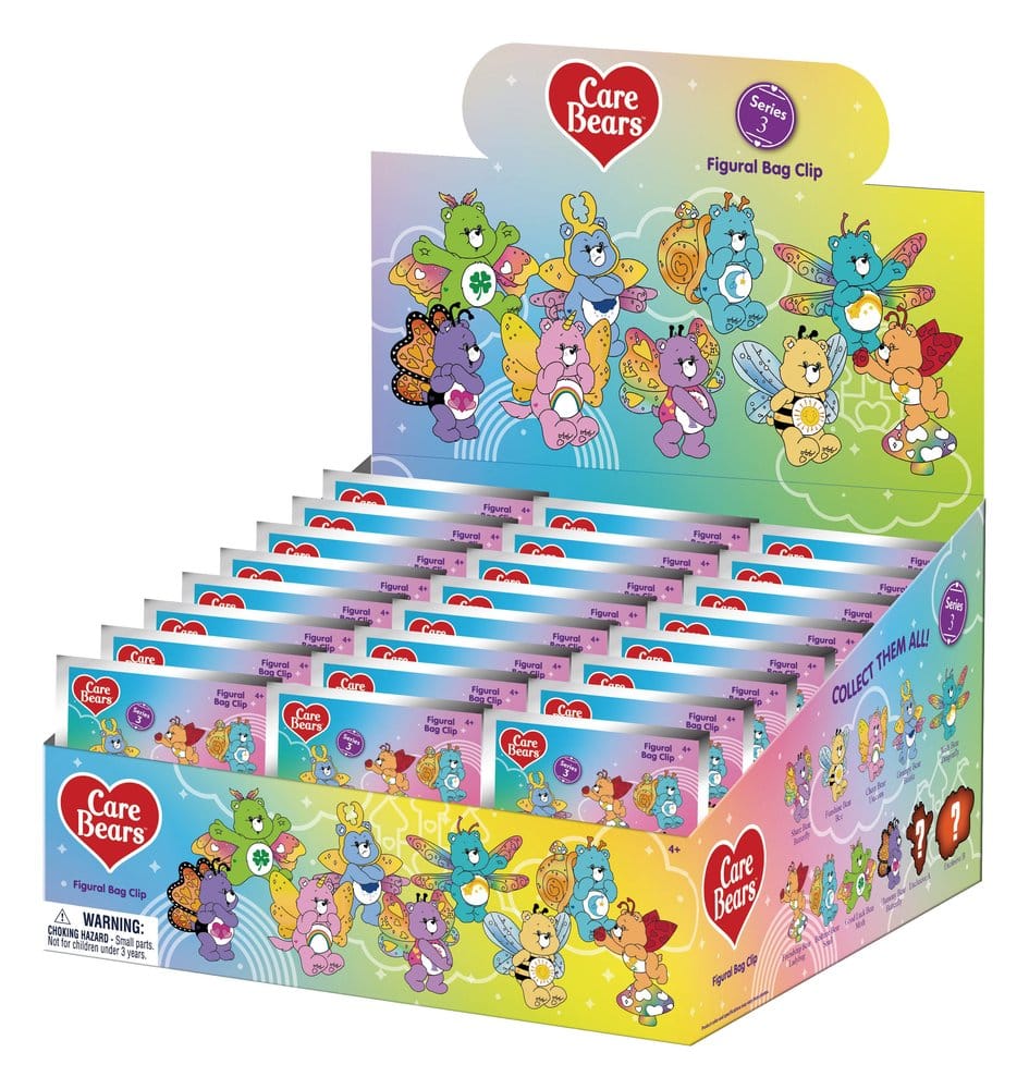 Care Bears 3D PVC Bag Clips Series 3 Blind Bag Display (24)