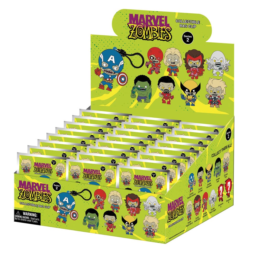 Marvel PVC Bag Clips Series 2 Zombies Display (24)